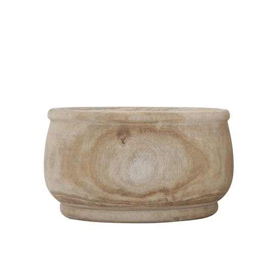 Hello Honey® 11" Natural Paulownia Wood Planter